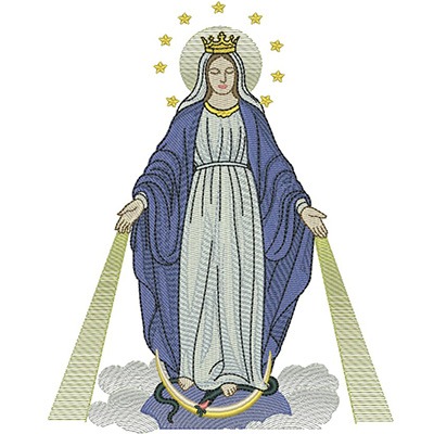 Matriz de matriz Matriz De Bordado Nossa Senhora Das Graças 19 Cm